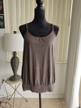 Gap Women's Taupe Spaghetti Strap Brown Tank Top Size M